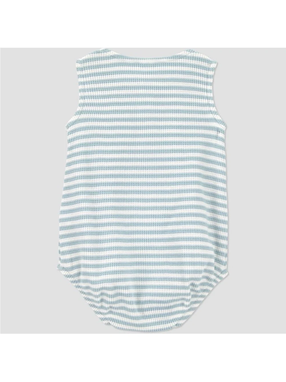 Carter's Light Blue and White Striped Sleeveless Bodysuit